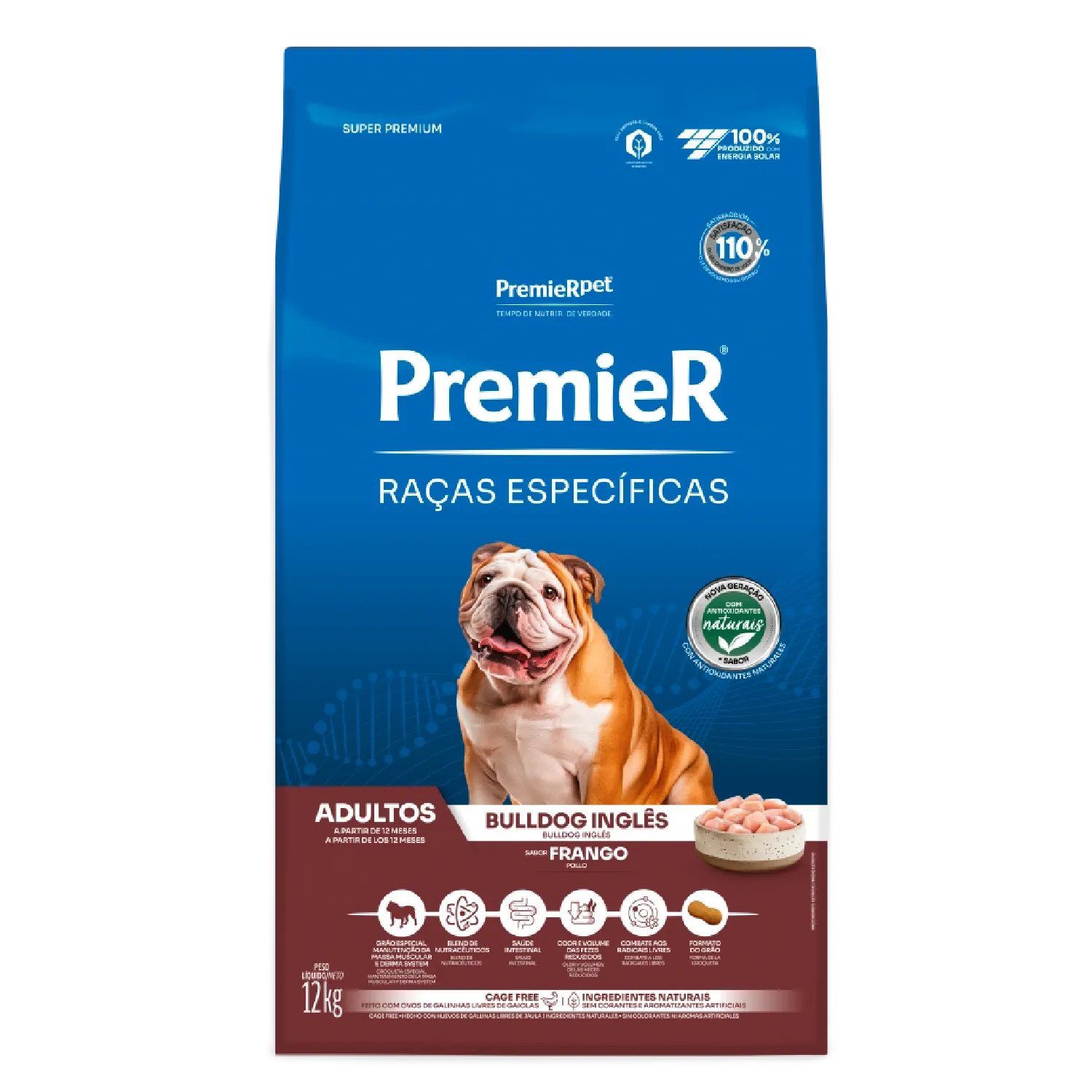 Ração Premier Raças Específicas Bulldog Inglês Adultos Frango